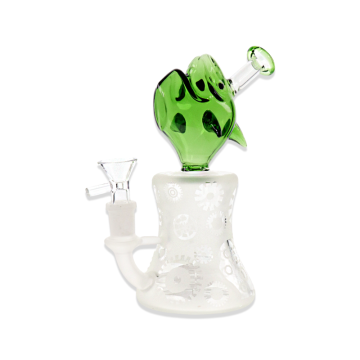 7 IN FROSTED SHOWERHEAD PERCOLATOR MINI GLASS WATER PIPE